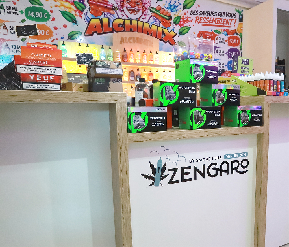 Covering mural grand format & signalétique boutique Zengaro Joigny